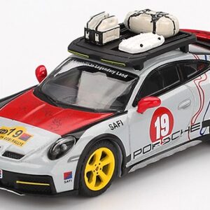 Modellino auto rally scala 1:64 Mini GT  PORSCHE 911 (992) DAKAR modellismo
