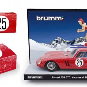 Modellino auto scala 1:43 Brumm  FERRARI 250 GTO VACANZE DI NATALE 2025 CON BABBAZZA LIM.200 diecast modellismo statico