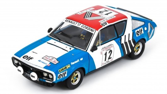 Modellino auto rally scala 1:43 Spark Model  RENAULT 17 N.12 8th TOUR DE CORSE 1974 J.F.PIOT-F.JAUBERT modellismo
