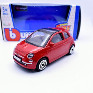 Modellino auto scala 1:43 fiat 500 rosso burago modellismo statico