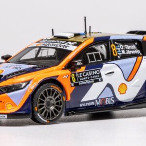 Modellino auto rally scala 1:43 Ixo Model  HYUNDAI i20 N N.8 RALLY1 MONTE CARLO 2025 TANAK-JARVEOJA diecast modellismo statico