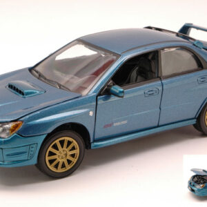 Modellino auto scala 1:24 SUBARU IMPREZA WRX STI 2003 BLUE diecast modellismo statico