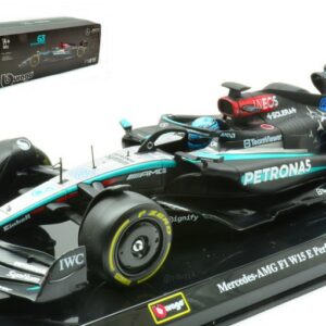 Modellino auto formula 1 F1 scala 1:24 Burago  MERCEDES AMG W15 N.63 2024 GEROGE RUSSELL SIGNATURE 1:24 diecast modellismo statico