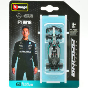 Modellino auto formula 1 F1 scala 1:64 Burago  MERCEDES AMG W16 N.63 2025 GEORGE RUSSELL BLISTER 1:64 diecast modellismo statico