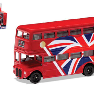 Modellino bus autobus CORGI LONDON BUS UNION JACK mm 123 1:64 modellismo