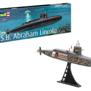 Modellino navi kit di montaggio SOTTOMARINO S.S.B. ABRAHAM LINCOLN 1:253 modellismo