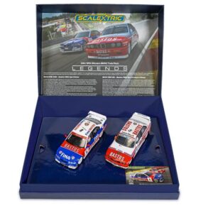 Modellino slot car Scalextric SET 2 AUTO BMW TWIN PACK 24 H SPA SLOT 1:32 modellismo
