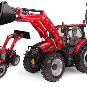 Modellino Universal Hobbies TRATTORE CON PALA CASE IH FARMALL 120C WL635 FRONT LOADER 1:32 diecast modellismo