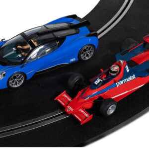Modellino auto slot car Scalextric GORDON MURRAY DESIGN GENIUS TWIN PACK SLOT 1:32 modellismo