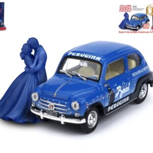 Modellino auto scala 1:43 Brumm FIAT 600 D BERLINA 1960 BACI PERUGINA