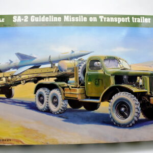 Modellino model kit montaggio tank truck SA-2 GUIDELINE MISSILE ON TRANSPORT TRAILER trumpeter scala 1:35 modellismo