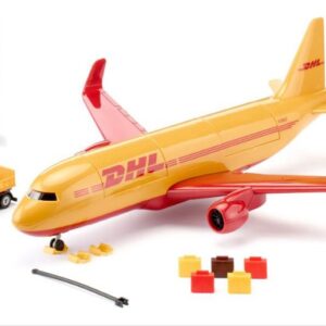 Modellino aerei  Siku  DHL CARGO AIRCRAFT WITH ACCESSORIES BOX cm 39x38 modellismo