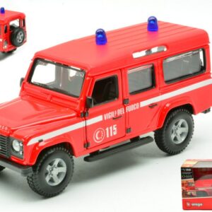 Modellino auto scala 1:32 Burago LAND ROVER DEFENDER LWB VIGILI DEL FUOCO modellismo