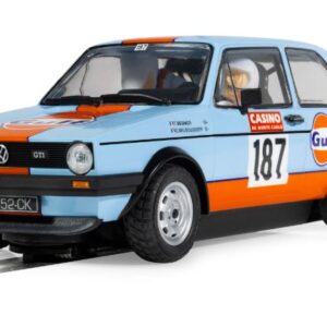Modellino slot car Scalextric  VW GOLF GTI GULF EDITION SLOT 1:32 modellismo