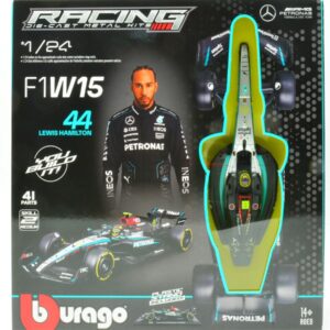 Modellino auto formula 1 F1 scala 1:24 Burago MERCEDES W15 N.44 LEWIS HAMILTON 2024 KIT 1:24