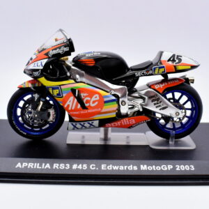 modellini moto scala 1:24 aprilia RS3 #45 C. edwards motogp diecast modellismo da collezione