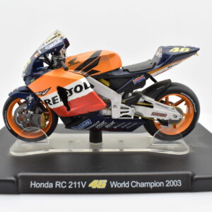 Modellini moto Valentino Rossi 1:18 Honda Rc 211V world championship 2003 gp motor bike