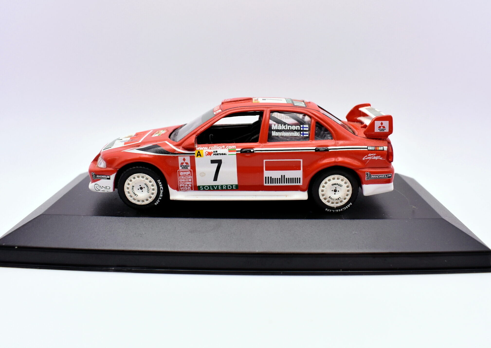 Modellino auto mitsubishi lancer evo 6 racing rally scala 1:43 diecast modellismo