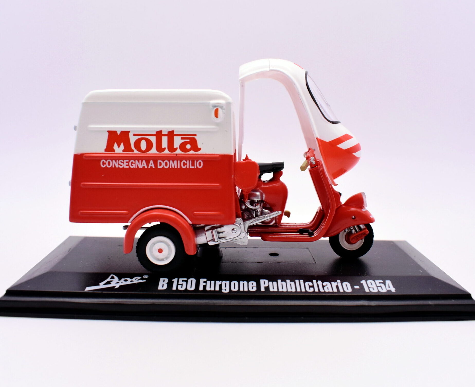 modellino Ape B 150 furgone pubblicitario Scala 1:32 diecast modellismo da collezione edicola