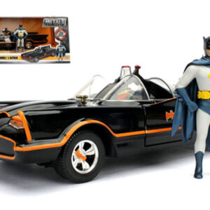 Modellino auto film movie Jada BATMOBILE 1966 FIGURE BATMAN + ROBIN 1:24 modellismo