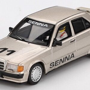 Modellino auto scala 1:64 Mini GT  MERCEDES 190E 2.3-16 #11 AYRTON SENNA W FIGURE RACE OF CHAMP.1984 1:64 diecast modellismo statico