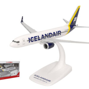 Modellino aerei  Herpa  BOEING 737 MAX 8 ICEALANDER YELLOW TAIL STRIPE 1:200 modellismo statico