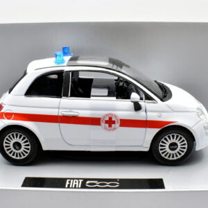 Modellino auto FIAT 500 CROCE ROSSA ITALIANA scala 1:24 modellismo diecast