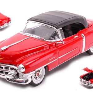 Modellino auto scala 1:24 Welly  CADILLAC ELDORADO CONVERTIBLE CANOPY CLOSED RED 1:24 diecast modellismo statico