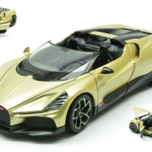 Modellino auto scala 1:24 Welly  BUGATTI W16 MISTRAL GOLD 1:24 diecast modellismo statico