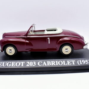 Modellino auto scala 1:43 peugeot 203 cabriolet diecast modellismo statico
