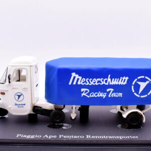 Modellino auto scala 1:43 piaggio ape pentaro renntransporter modellismo statico