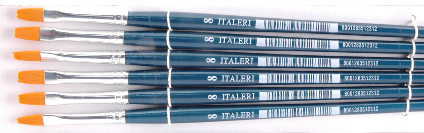 Modellino Italeri PENNELLO SINTETICO PIATTO 8 Pz.6