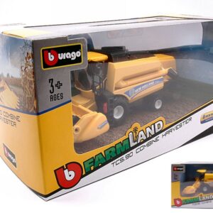 Modellino trattore Burago  MIETITREBBIA NEW HOLLAND (NASPO FRUMENTO) TCS.90  cm 17 modellismo