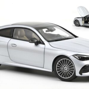 Modellino auto scala 1:18 MERCEDES CLE COUPE 2024 SILVER diecast modellismo statico
