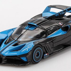 Modellino auto scala 1:64 Mini GT BUGATTI BOLIDE PRESENTATION BLACK AND BLUE 2024 1:64 diecast modellismo statico