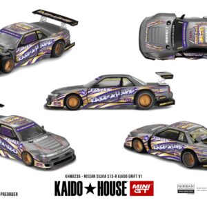 Modellino auto tuning NISSAN SILVIA S13-RKAIDO DRIFT V1 1:64 modellismo