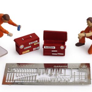Modellino diorami Brumm  SET ASSISTENZA 2 MECCANICI + ACCESSORI modellismo