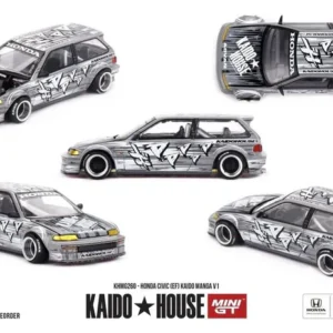 Modellino auto tuning HONDA CIVIC EF KAIDOMANGA V1 1987 1:64 modellismo