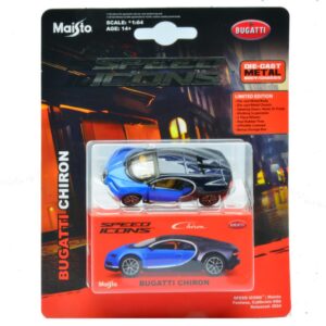 Modellino auto scala 1:64 Maisto  BUGATTI CHIRON BLUE SPEED ICONS 1:64 modellismo
