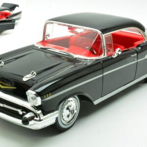 Modellino auto scala 1:18 CHEVROLET BEL AIR COUPE 1957 BLACK diecast modellismo statico
