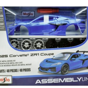 Modellino auto kit di montaggio model kit Maisto CORVETTE ZR1 BLUE KIT 1:24 modellismo