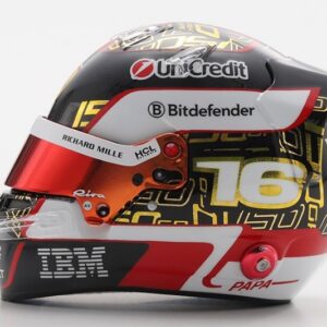 Modellino casco Looksmart HELMET LECLERC TEAM FERRARI HP ABU DHABI GP 2025 1:5 modellismo