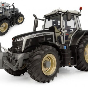 Modellino trattore Universal Hobbies  TRATTORE MASSEY FERGUSON 7S.210 BLACK EDITION WITH GOLD RIMS 1:32 modellismo