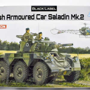 Modellino model kit montaggio carri armati tank BRITISH ARMOURED CAR SALADIN MK.2 dragon scala 1:35 modellismo