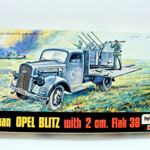 Modellino model kit montaggio camion GERMAN OPEL BLITZ WITH 2CM FLAK 38 esci scala 1:72 modellismo