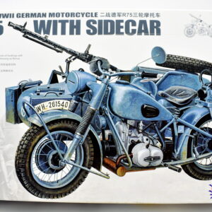 Modellino moto model kit montaggio R75 WITH SIDECAR scala 1:35 modellismo