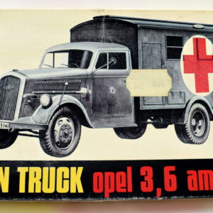 Modellino model kit montaggio GERMAN TRUCK OPEL 3,6 AMBULANCE esci scala 1:72 modellismo