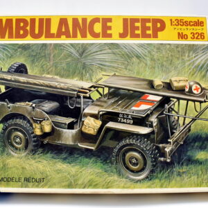 Modellino auto jeep scala 1:35 AMBULANCE JEEP italeri model kit di montaggio