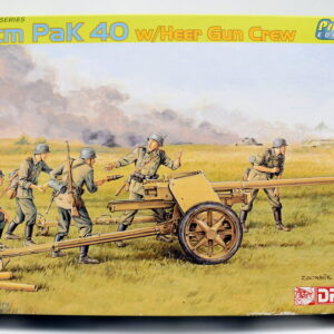Modellino model kit montaggio carri armati tank 7.5cm Pak 40 w/heer gun crew dragon scala 1:35 modellismo