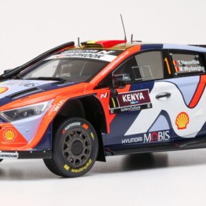 Modellino auto rally scala 1:18 Ixo Model  HYUNDAI i20 N N.1 RALLY1 SAFARI KENYA 2025 NEUVILLE-WYDAEGHE modellismo